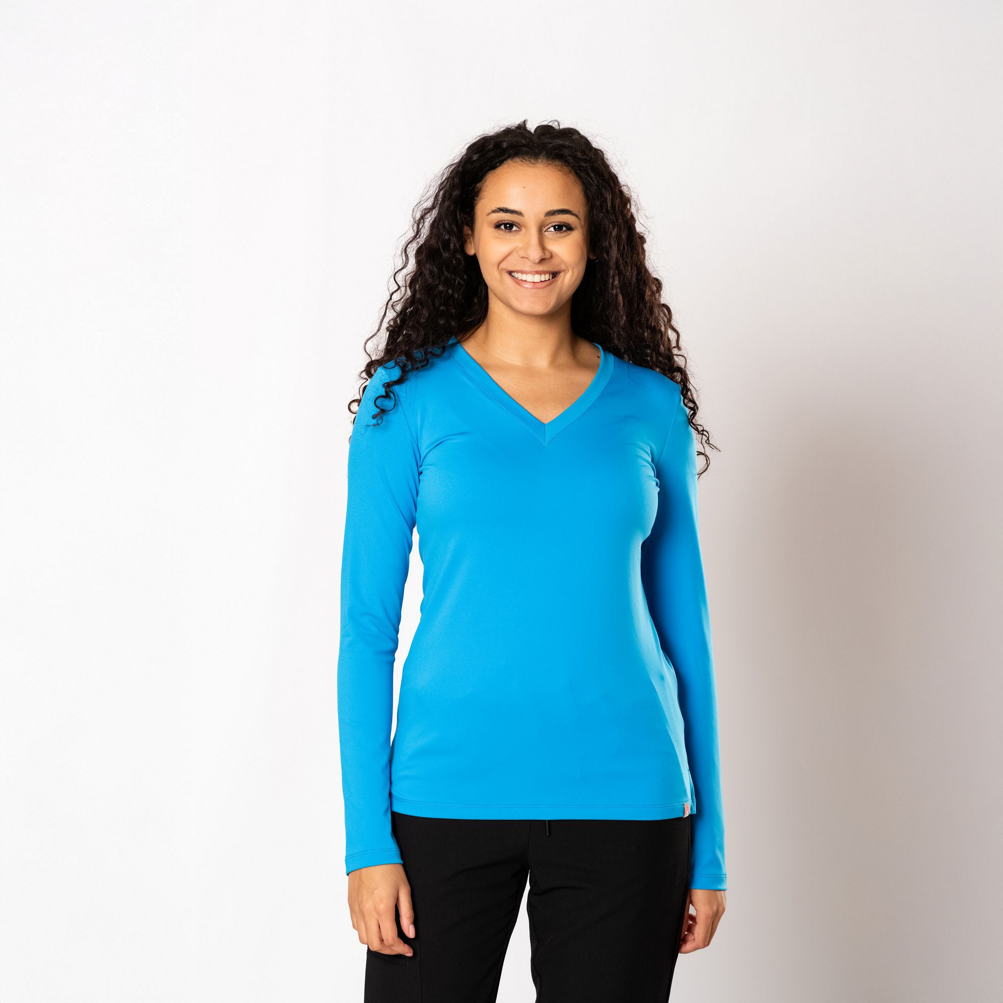 Dr Scrub Longsleeve Damski SkinTight™ V-neck Active Dry, scrubs