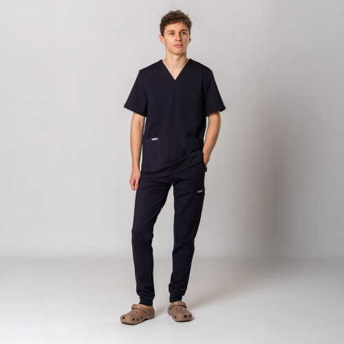 Dr Scrub Spodnie Medyczne Męskie Joggery Jersey, scrubs